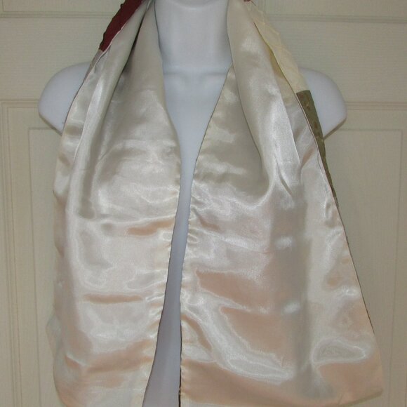 Satin Embroidered Patchwork Scarf - Picture 7 of 13